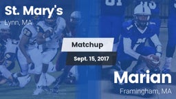 Matchup: St. Mary's vs. Marian  2017