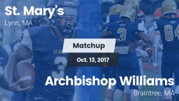 Matchup: St. Mary's vs. Archbishop Williams  2017