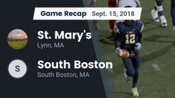 Recap: St. Mary's  vs. South Boston  2018