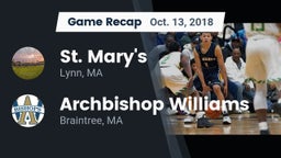 Recap: St. Mary's  vs. Archbishop Williams  2018