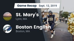 Recap: St. Mary's  vs. Boston English  2019