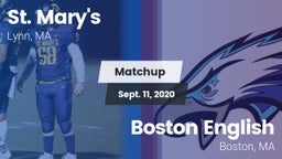 Matchup: St. Mary's vs. Boston English  2020