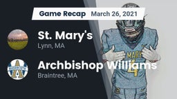 Recap: St. Mary's  vs. Archbishop Williams  2021