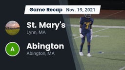 Recap: St. Mary's  vs. Abington  2021