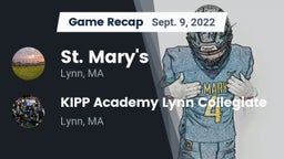 Recap: St. Mary's  vs. KIPP Academy Lynn Collegiate  2022