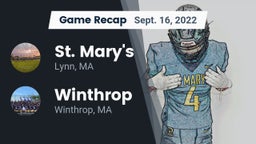 Recap: St. Mary's  vs. Winthrop   2022