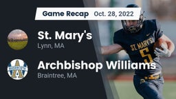 Recap: St. Mary's  vs. Archbishop Williams  2022