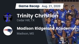 Recap: Trinity Christian  vs. Madison Ridgeland Academy 2020
