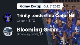 Recap: Trinity Leadership Cedar Hill vs. Blooming Grove  2022