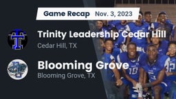 Recap: Trinity Leadership Cedar Hill vs. Blooming Grove  2023