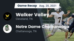 Recap: Walker Valley  vs. Notre Dame Chattanooga 2021
