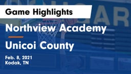Northview Academy vs Unicoi County  Game Highlights - Feb. 8, 2021