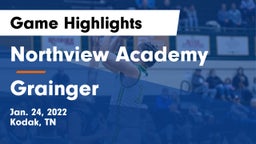 Northview Academy vs Grainger  Game Highlights - Jan. 24, 2022