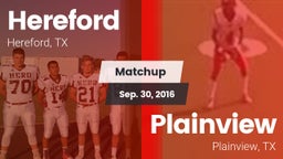 Matchup: Hereford vs. Plainview  2016
