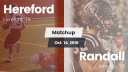 Matchup: Hereford vs. Randall  2016