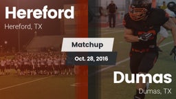 Matchup: Hereford vs. Dumas  2016