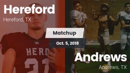 Matchup: Hereford vs. Andrews  2018