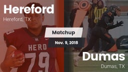Matchup: Hereford vs. Dumas  2018