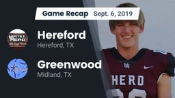 Recap: Hereford  vs. Greenwood   2019