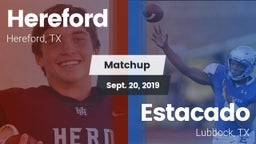 Matchup: Hereford vs. Estacado  2019