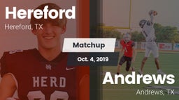 Matchup: Hereford vs. Andrews  2019