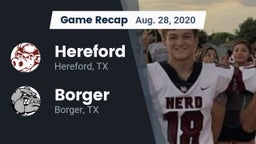 Recap: Hereford  vs. Borger  2020