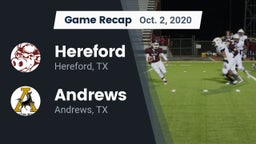 Recap: Hereford  vs. Andrews  2020