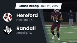 Recap: Hereford  vs. Randall  2022