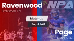 Matchup: Ravenwood High Schoo vs. Page  2017
