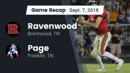 Recap: Ravenwood  vs. Page  2018