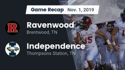 Recap: Ravenwood  vs. Independence  2019