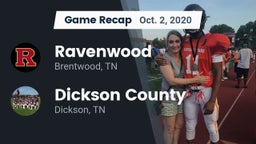 Recap: Ravenwood  vs. Dickson County  2020