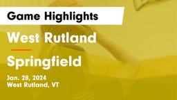 West Rutland  vs Springfield  Game Highlights - Jan. 28, 2024