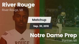 Matchup: River Rouge vs. Notre Dame Prep  2016