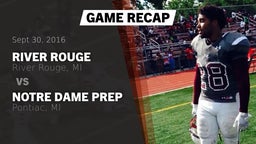 Recap: River Rouge  vs. Notre Dame Prep  2016