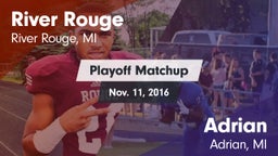 Matchup: River Rouge vs. Adrian  2016