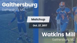 Matchup: Gaithersburg vs. Watkins Mill  2017