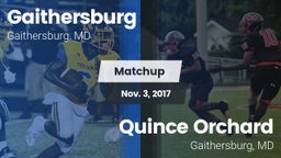 Matchup: Gaithersburg vs. Quince Orchard  2017