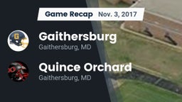 Recap: Gaithersburg  vs. Quince Orchard  2017