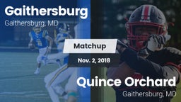 Matchup: Gaithersburg vs. Quince Orchard  2018