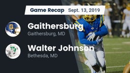 Recap: Gaithersburg  vs. Walter Johnson  2019