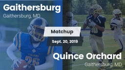 Matchup: Gaithersburg vs. Quince Orchard  2019