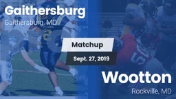 Matchup: Gaithersburg vs. Wootton  2019