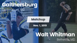 Matchup: Gaithersburg vs. Walt Whitman  2019