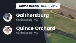 Recap: Gaithersburg  vs. Quince Orchard  2019