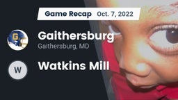 Recap: Gaithersburg  vs. Watkins Mill  2022