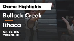 Bullock Creek  vs Ithaca  Game Highlights - Jan. 28, 2022