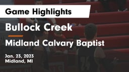 Bullock Creek  vs Midland Calvary Baptist  Game Highlights - Jan. 23, 2023