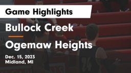 Bullock Creek  vs Ogemaw Heights  Game Highlights - Dec. 15, 2023