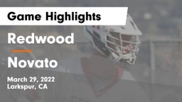 Redwood  vs Novato  Game Highlights - March 29, 2022